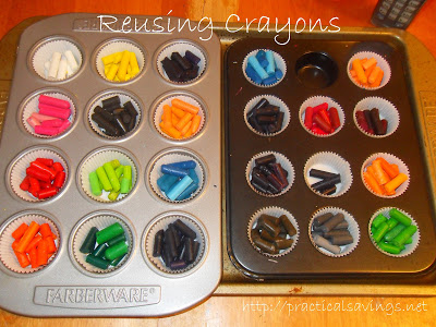 Reusing: Melting Crayons