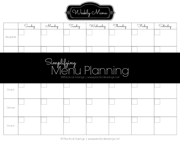 Tips and Benefits of Simplifying Menu Planning