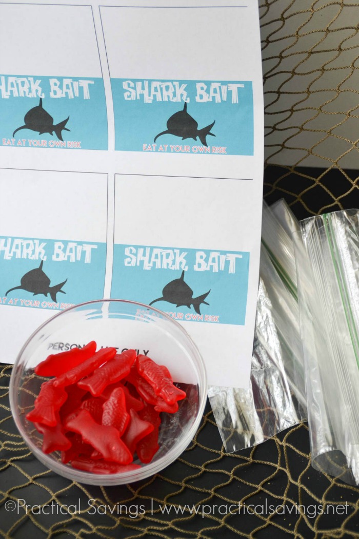 Shark Week Shark Bait Treat Bags with Printable