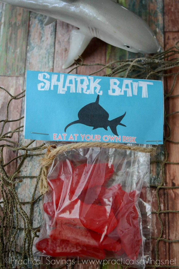 Shark Week Shark Bait Treat Bag with Printable
