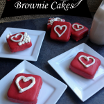 Valentine's Day Mini Brownie Cakes